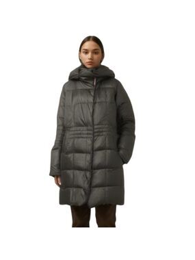 PAJAR Montreal grey green fur trim down parka winter coat M